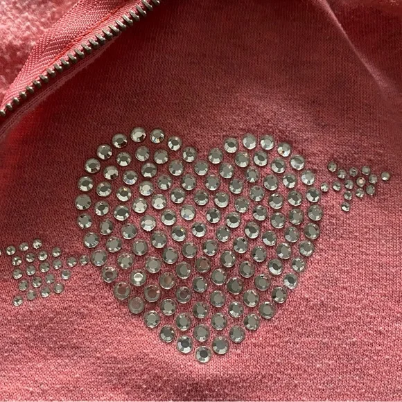 Vintage Y2K Victoria’s Secret PINK Bling Hoodie with Rhinestones